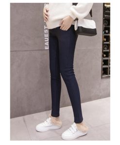 マタニティ | 短納期マタニティデニムパンツ ストレッチパンツ ロングパンツ ボアパンツ 裏起毛 保温 あたっか XXXLまで 妊婦服 調整できる ウエストゴム マタニティウェア