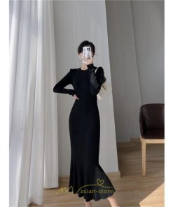 ニットワンピース | レディース 冬 きれいめ ニットフレア ロング おしゃれ マーメイド 秋冬 送料無料 おしゃれ 20代30代40代50代 デート 通勤 可愛い