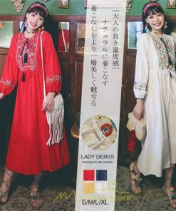 マキシ | ワンピース 長袖 夏 秋 レディース 綿麻 きれいめ ロング リゾート  体型カバー イベント デート デート服 ジャーニー 女子会 旅行 外出 楽ちん エスニック風