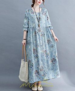 マキシ | 大きいサイズ レディース ワンピース ロング丈 マキシ丈 長袖 ぽっちゃり カワイイ オシャレ ゆったり お腹 お尻 グレー 腰周り 着痩せ 2022新作 体型カバー