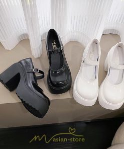 ローファー | パンプス ハイヒール レディース グランドトゥ 厚底 太ヒール スムース 美脚 ハロウィン 演出 可愛い 疲れない 韓国風 人気 歩きやすい 小柄