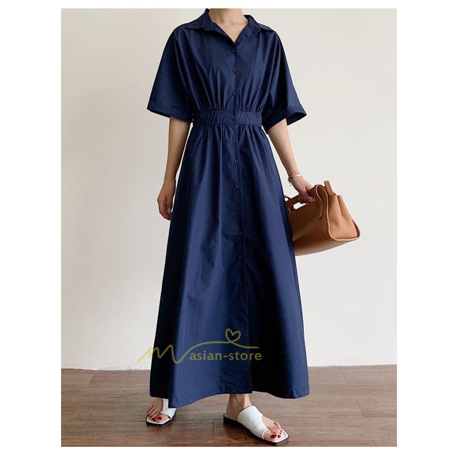 マキシ | シャツワンピース ワンピース 秋 春 レディース ロングワンピース 長袖 ロング丈 マキシ丈 体型カバー 無地 ゆったり 40代 夏作 30代 カジュアル 着痩せ 50代