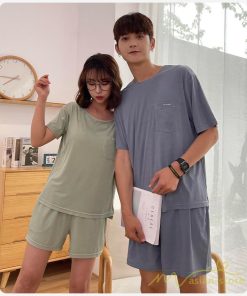 パジャマ　ルームウェア | パジャマ 上下セット 半袖 夏 新作 ルームウェア カジュアル 送料無料 シンプル 2点セット 薄手 部屋着 お揃い ペア セットアップ 寝巻き メンズ レディース