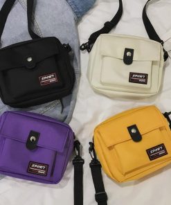 ショルダーバッグ | キャンバスバッグ 小さめ 男女兼用 スクエア ミニバッグ スマホバッグ 斜めがけ レディース