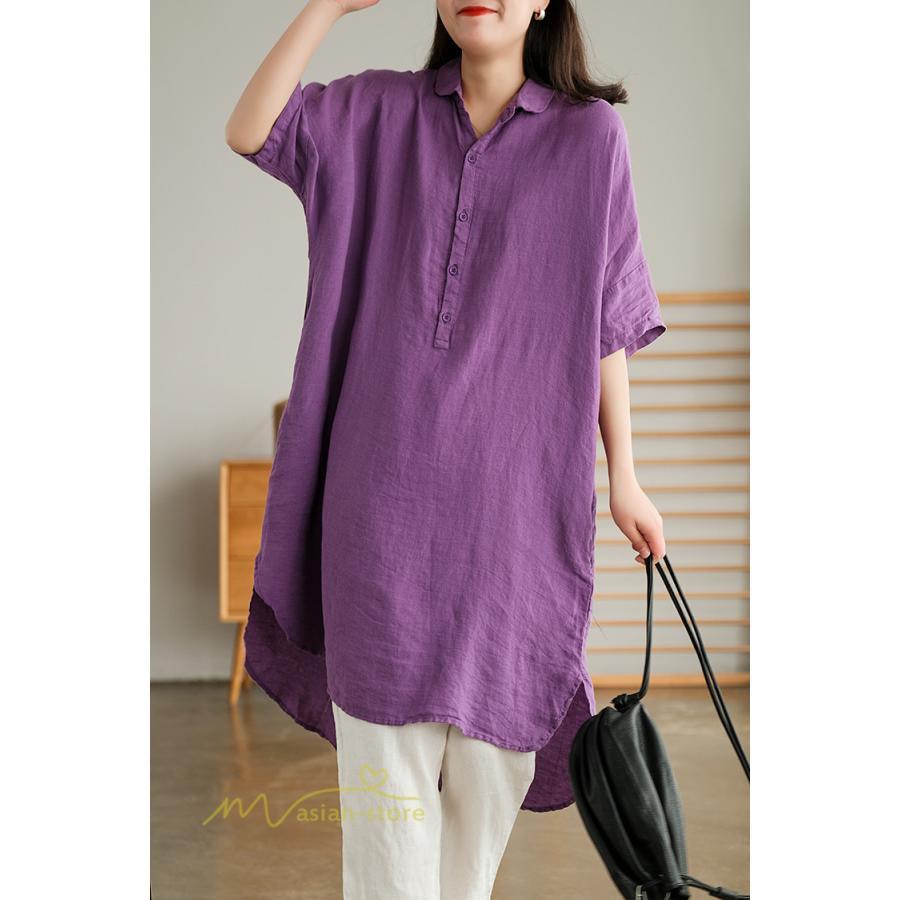 送料無料SALE | ワンピース レディース 夏 カットソー シャツワンピース スカート 麻 綿 大きいサイズ サマー Tシャツ 可愛い 30代 40代 20代 体型カバー ゆったり 送料無料