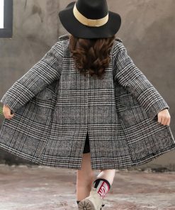 (子供)その他 | 新品 中学生 お出かけ 秋冬 キッズ 長袖 カジュアル 暖かい チェックコート 子供服 裏地付き 可愛い おしゃれ 女の子