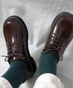 ショートブーツ | 靴 レースアップ レザー調 歩きやすい 厚底 ドレスシューズ レディース シューズ シンプル