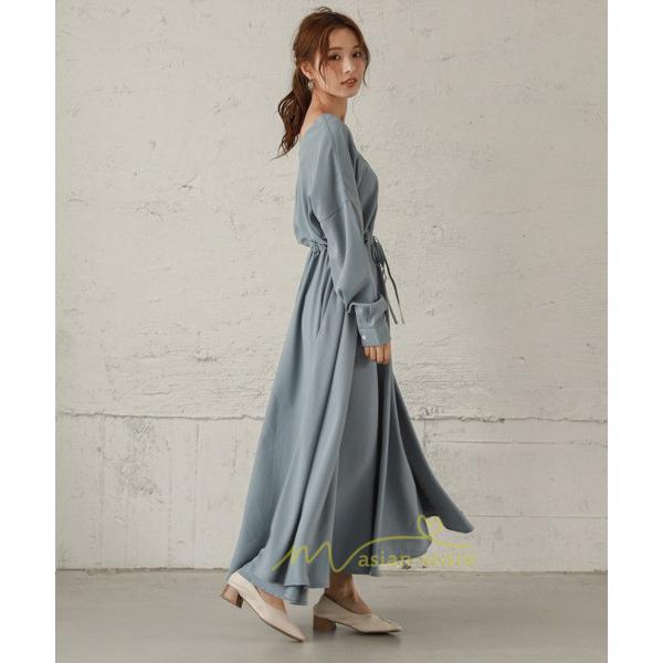 マキシ | 長袖ワンピース 秋物 レディース フレアワンピース ロングワンピース Aラインワンピース 30代40代 大人 揺れる ダンス 二次会 発表会 50代60代 お出かけ