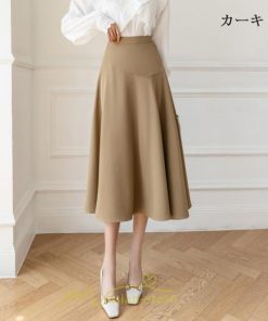 スカート | レディース ロング ミモレ フレアAライン ロング着痩せ 通勤 通学 オフィス OL オシャレ キレイめ カジュアル 20代30代40代50代