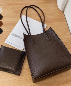 トートバッグ | ポーチ付き クロコダイル柄