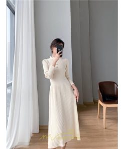 ニットワンピース | レディース 冬 きれいめ ロング おしゃれ 秋冬 長袖 送料無料 可愛い 着痩せ Aライン 20代30代40代50代 韓国風 ハイネック