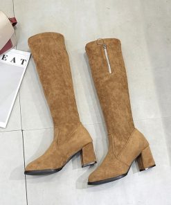 ムートンブーツ | ジョッキーブーツ 秋冬 美脚 ハイヒール レディース ニーハイブーツ ロング丈ブーツ