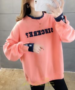 パーカー | トレーナー Tシャツ レディース 長袖 切り替え スウェット ゆったり 韓国風 トップス カジュアル 体型カバー 可愛い お出かけ 楽チン 通勤 通学