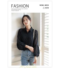 シャツ・ブラウス | ブラウス レディース きれいめ 40代 春秋新作 オシャレブラウス シャツ 長袖トップス Vネックブラウス 大人 シャツ30代 ゆったり 通勤 50代 ドット柄