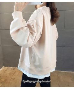 パーカー | 送料無料 重ね着 トレーナー レディース レイヤード フェイクレイヤード カットソー スウェット アルファベット刺繍 体型カバー トップス 長袖