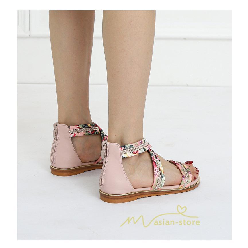 サンダル ミュール | サンダル レディース 歩きやすい ウェッジソール バックファスナー ローヒール フラットサンダル 2021年夏 ぺたんこサンダル ストラップサンダル 歩きやすい