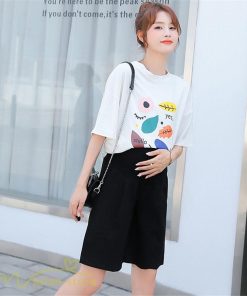 パンツ レギンス | ハーフパンツ ワイドパンツ マタニティパンツ ゆったり おしゃれ 上品 大きいサイズ 上品 マタニティウェア ポケット付き ウエスト調整 サマー 妊婦服 ママ