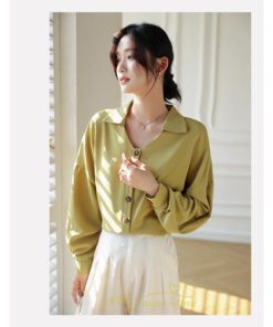 シャツ・ブラウス | ブラウス レディース シャツ トップス Vネック 長袖シャツ 無地 オフィス カジュアル おしゃれ 通勤 オフィス お出かけ エレガント 上品 デート フェミニン