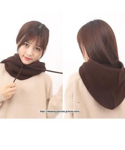 レディース | ニット帽子 ウール帽子 ウール混紡 フード ネックウォーマー ニットキャップ スキー帽子 耳カバー 男女兼用 冬 2022新作 あったか 防寒対策