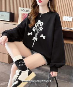 パーカー | スウェット トレーナー トップス 長袖 クルーネック 丸首 裏毛 ゆったり レディース 訳あり 送料無料 韓国 秋冬 おしゃれ 大きいサイズ トップス