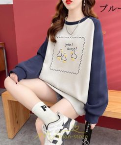 パーカー | トレーナー Tシャツ ロングT レディース 長袖 切り替え 秋 冬 アウトドア スポーツ 着痩せ 可愛い 大きいサイズ 体型カバー 20代30代40代50代