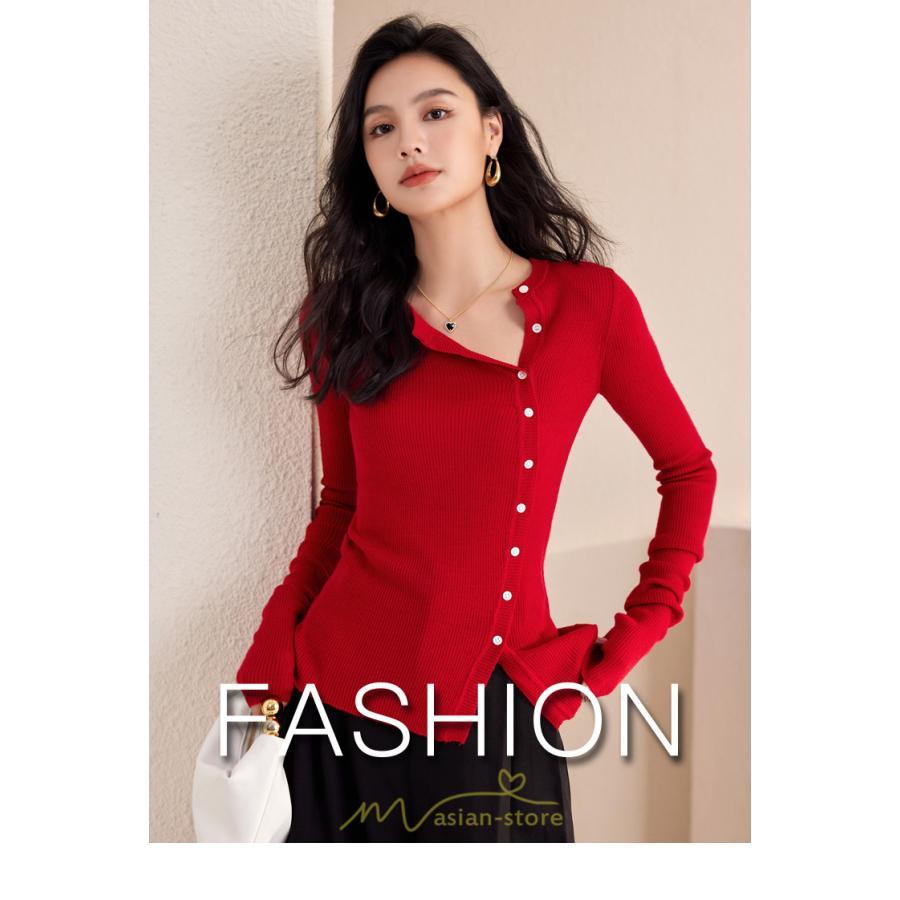 シャツ・ブラウス | ニットシャツ 長袖 ゆったり シャツ ブラウス トップス 体型カバー レディース 春秋 シンプル オシャレ 20代30代40代50代 ナチュラル カジュアル 着痩せ