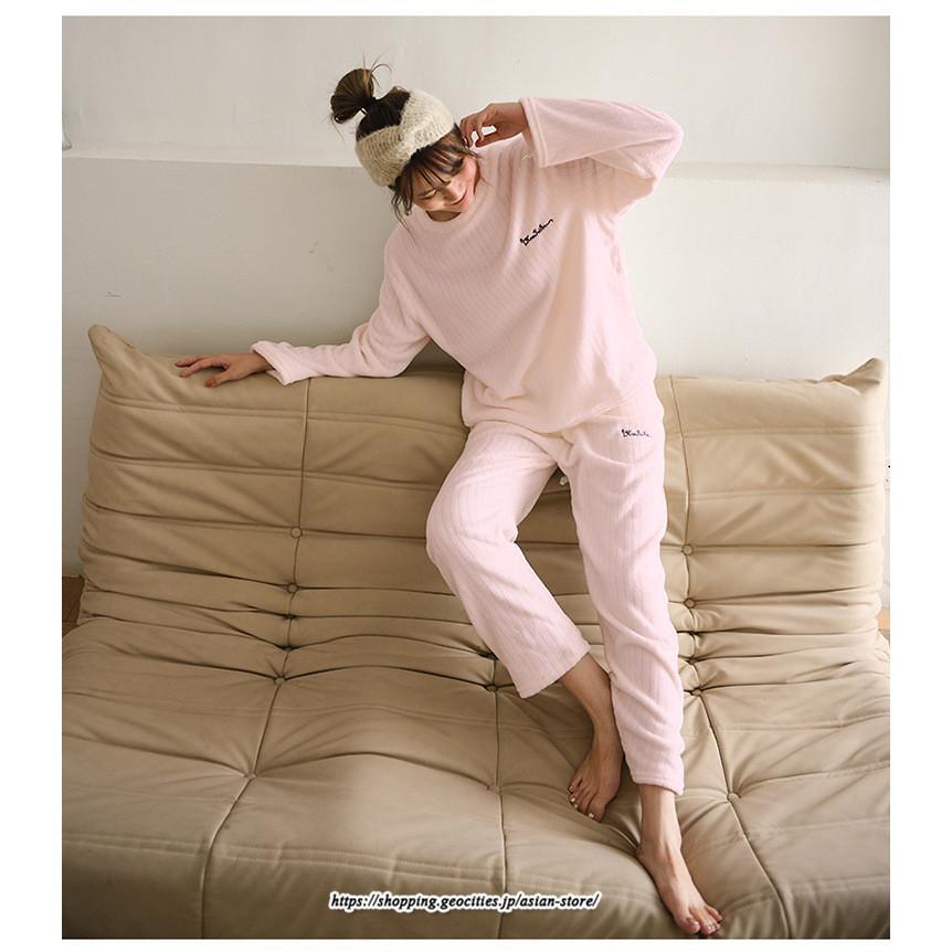 セットアップ | パジャマ 上下セット ルームウェア 裏起毛 レディース フリース マイクロファイバー 部屋着 厚手 保温 秋 冬 30代 20代 送料無料 40代 暖か 50代