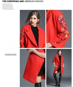 チェスターコート | コート レディースコート アウター ロング丈 刺繍 ロングコート 花柄 ゆったり 大人 上品 オフィス 通勤 長袖 お洒落 大きいサイズ