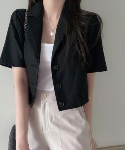テーラードジャケット | 半袖 クロップド丈