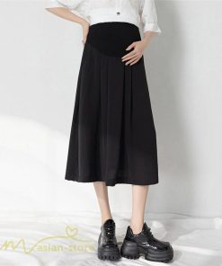 スカート | マタニティAライン マタニティウェア 春 夏 秋 無地 Aラインマタニティ 妊婦 ひざ下丈 ウエスト調整 着痩せ ゆったり 送料無料