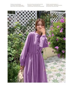 マキシ | ワンピース レディース 秋 冬 長袖 おしゃれ きれいめ フリル 可愛い 無地 ロング丈 ミモレ丈 ゆったり 2021 シンプル 秋新作 ゆったり 上品 カジュアル