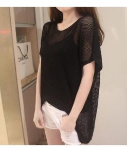 セットアップ | キャミソワンピース トップス レディース ニット キャミソールワンピース 着痩せ 2点セット 体型カバー 可愛い 春夏 黒 通学通勤 無地 2色