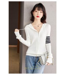 ニット・セーター | カーディガン レディース ニット 上品 カーデ ジャケット シンプル 長袖 秋 冬 秋冬 大人 レトロ風 着痩せ ウール 通勤 カジュアル フード付き 楽チン