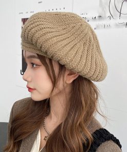 ベレー帽 | リブ編みニットニットキャップ