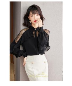 シャツ・ブラウス | ブラウス シャツ レディース 40代 春夏 オシャレブラウス レース 肩出しブラウス ドルマンスリーブ ブラウス トップス 通勤 体型カバー フォーマル 上品 黒
