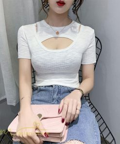 tシャツ・カットソー | カットソー 夏物 レディース 着痩せ トップス Tシャツ 透かし編み セクシー 女性着 着回し 無地 タイト きれいめ お出かけ 夏コーデ 半袖 フェミニン アウトドア