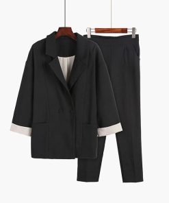 パンツスーツ | レディース 秋 春 テーラードジャケット カジュアルスーツ 30代40代 ゆったり 制服 OL フォーマル 事務服 オフィス