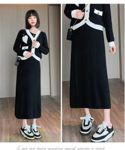 スカート | マタニティ秋 冬 レディース マタニティウェア 妊婦服 産前 産後 シンプル 無地 きれいめ リブニット ゆったり ハイウエスト ウエスト調整