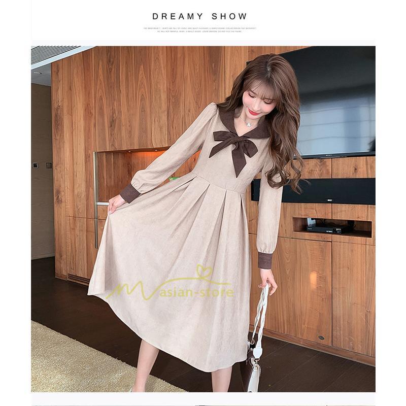 ミディアム | ワンピース レディース おしゃれ ロングワンピ 40代 50代 膝丈ワンピース 韓国風 着痩せ 大人可愛い 通勤 秋服 カジュアル 春夏 20代30代 レトロ風 上品 二次会