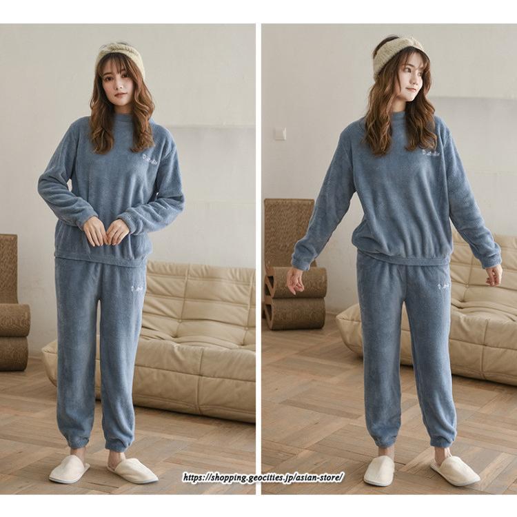 セットアップ | ルームウェアルームウェア秋冬 ボアルームウェア レディース 部屋着 パジャマスーツ ナイトウェア 暖か ナイトウェア 50代 20代 30代 40代