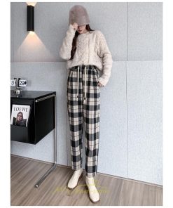 チノ・テーパード・ジョガー・スキニーパン | テーパードパンツ パンツ レディース ボトムス 美脚 楽ちん 体型カバー チェック柄 ハイウエスト お出掛け 20代 着痩せ 10代 30代 2022年新作 40代