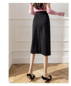 スカート | ロング 秋 秋服 レディース ボトムス ロングミモレ冬 スリット 無地 可愛い カジュアル 可愛い キレイめ オシャレ 着痩せ 韓国風