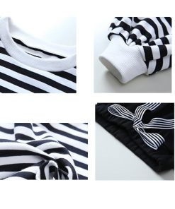 （子供）その他 | 長袖Ｔシャツ 女の子 秋 トップス セットアップ シンプル カットソー ボーダー柄 綿 おしゃれ 子供服 キッズ 洋服