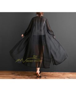 カーディガン | ロング 薄手 アウター 長袖 ロングきれいめ 紫外線対策 サマー ゆったり シフォン 韓国ファッション 20代30代40代50代 冷房対策
