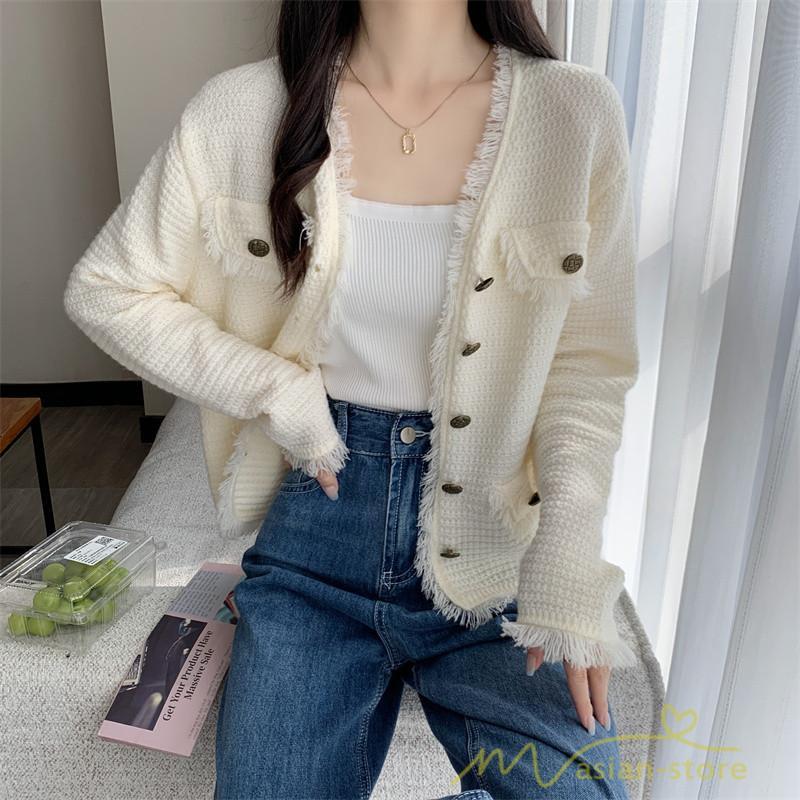 カーディガン | 2022秋冬ニットアウター レディース ニットニット セーター 長袖 羽織り フロントボタン 可愛い トップス 20代40代 通学通勤