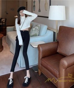 ジーンズ、デニム | デニムパンツ デニム スキニーデニム レディース ジーンズ レディースファッション  春 ハイウエスト 夏 ボトムス デニムズボン ストレッチ効く