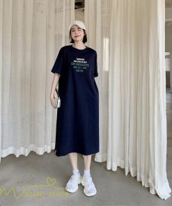 マキシ | ワンピース レディース Tシャツワンピース カットソー ロングTシャツ 夏新作 英字 半袖ワンピ ロングワンピ 大きいサイズ 体型カバー サマー 裾口スリット 夏物