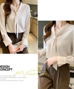 シャツ・ブラウス | ブラウス レディース きれいめ 40代 春夏秋新作 オシャレブラウス シフォンシャツ リボンネック 長袖トップス ブラウス 大人 ゆったり シャツ30代 50代 通勤