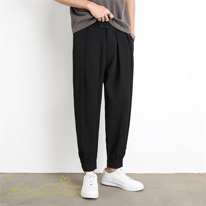 チノパン | テーパードパンツ メンズ 無地 ロング丈 夏新作 サマーパンツ 上品 ウエストゴム テーパード 春 夏 カジュアルパンツシンプル 上品 おしゃれ 秋 メンズスタイル