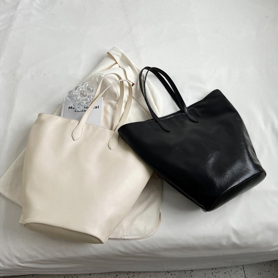 トートバッグ | PUレザー大容量 レトロ